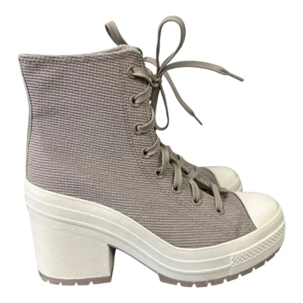 CONVERSE Chuck 70 De Luxe Heel Stone Gray Boots Shoes NEW Men's Size 10.5‎